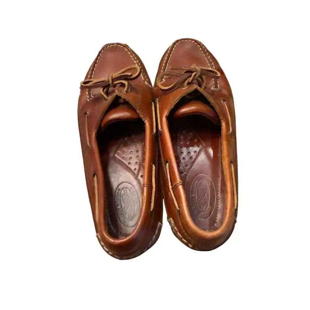 West Marine Men's 9D Brown Leather Boat Shoes
